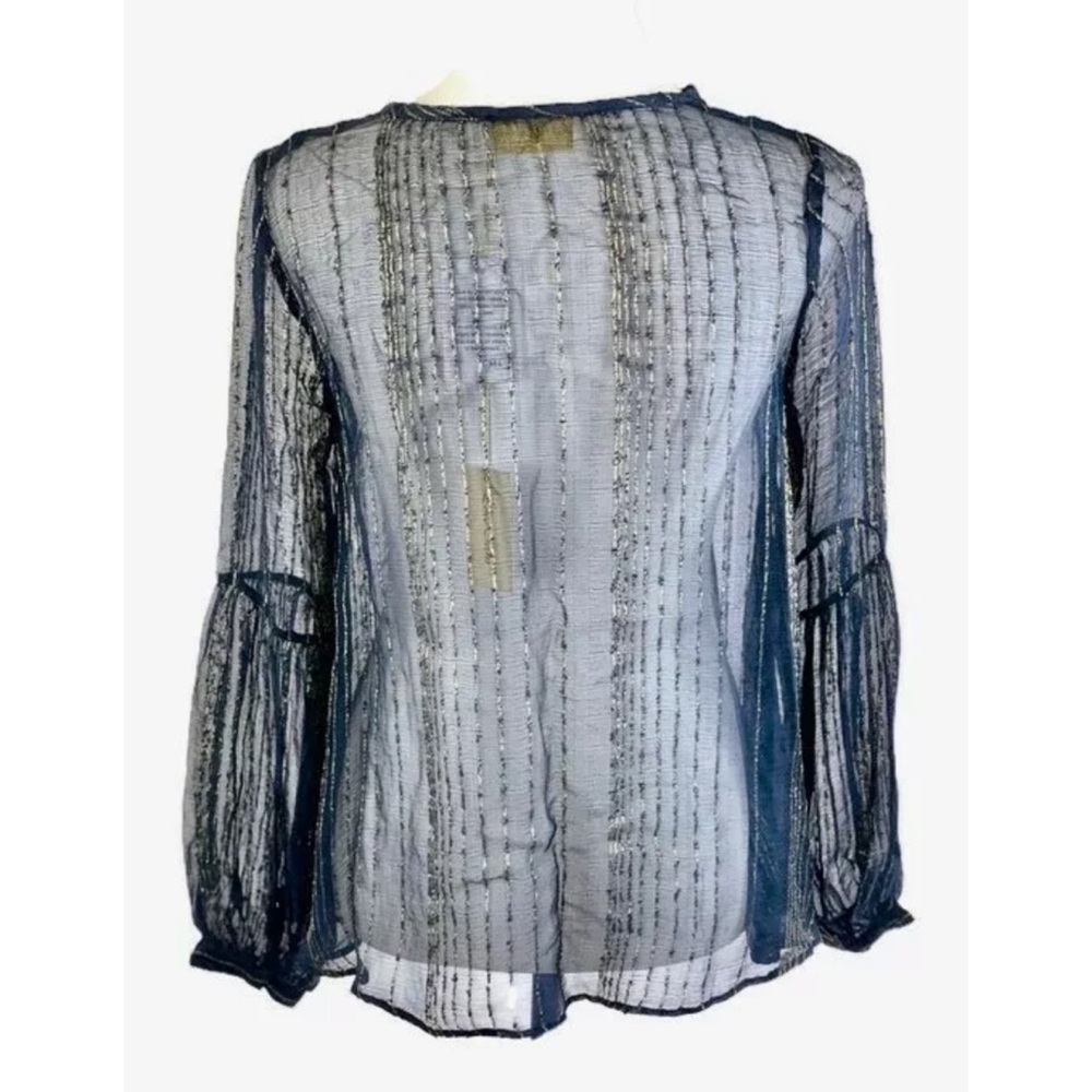 NWT ANTHROPOLOGIE LOVE SAM Sheer Blouse - Picture 3 of 4